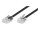 Telephone connection cable, RJ45 to RJ11, 3 m, black