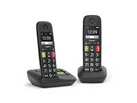 GIGASET E290A Duo black cordless analogue DECT large-key 2 handsets answering machine