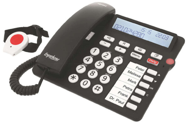 tiptel Ergophone 1310 with wireless emergency transmitter 1081002
