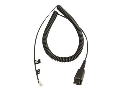 Jabra QD to RJ10 Bottom Cable (standard pinout, 2 m, coiled) 8800-01-01